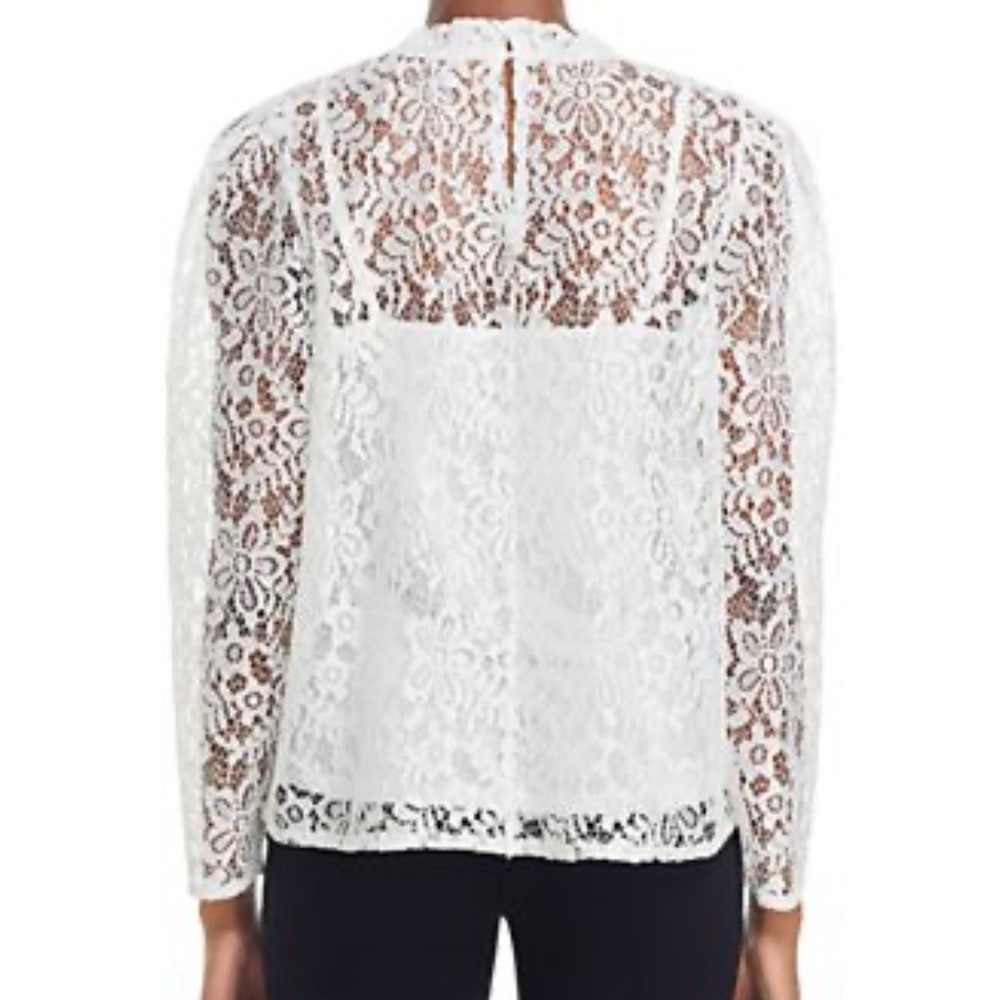 Koko + Mason NWT White Lace Top with Removable Camisole. Size M. Glamorous 😍 - Picture 3 of 10